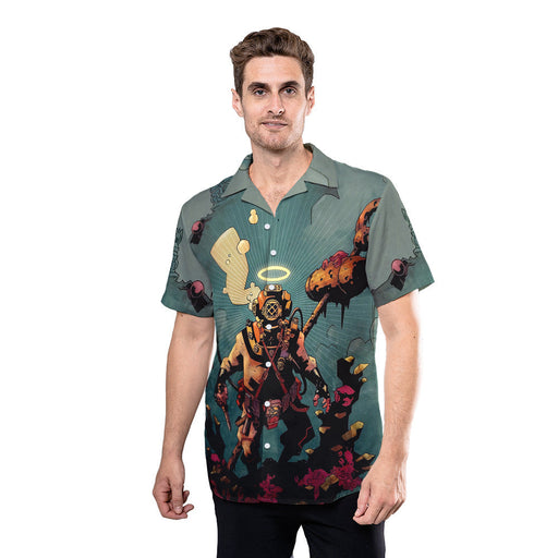 3D Scuba Diver Diving Art Unique Design Unisex Hawaiian Shirt