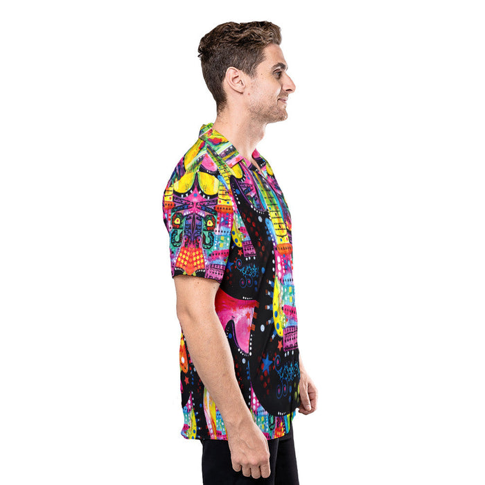 Guitar Shirt - Colorful Bass Guitar Music Hawaiian Shirt