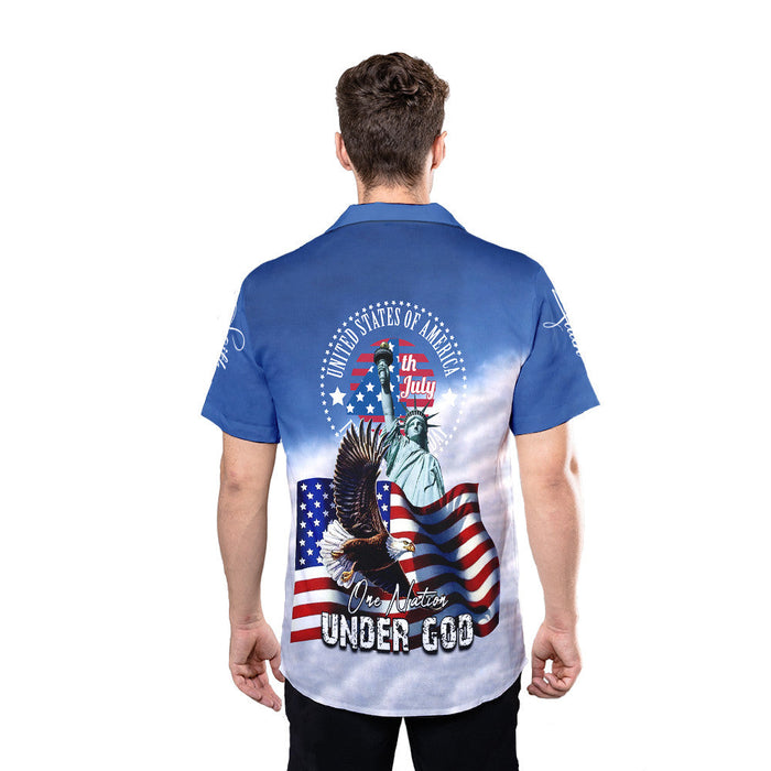 One Nation Under God - July 4 2021 Hawaiian Shirt