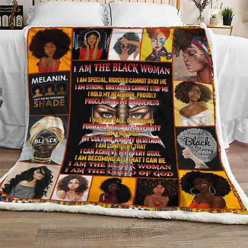 I Am The Black Woman - Fleece Blanket