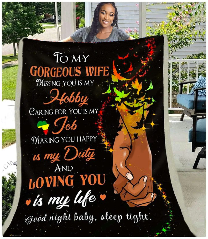 To My Gorgeous Wife - Fleece Blanket