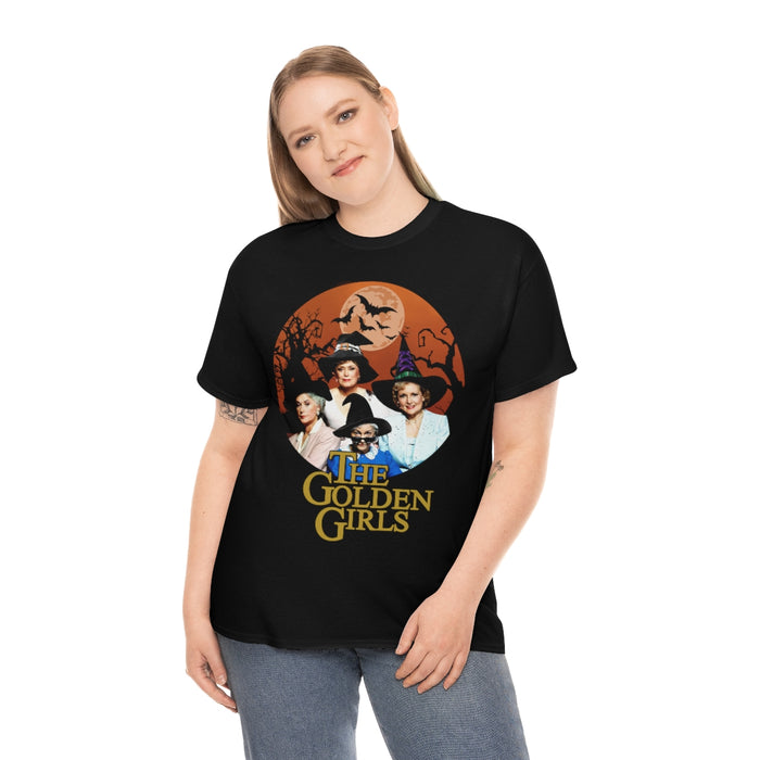 United Kingdom - M-A-N-A Factory • Gildan 5000 - The Golden Girls Pumpkin Witch Vintage T Shirt, The Golden Girls Sweatshirt, Stay Golden Lover Shirt, 90s Movie Shirt, Halloween Shirt BA346
